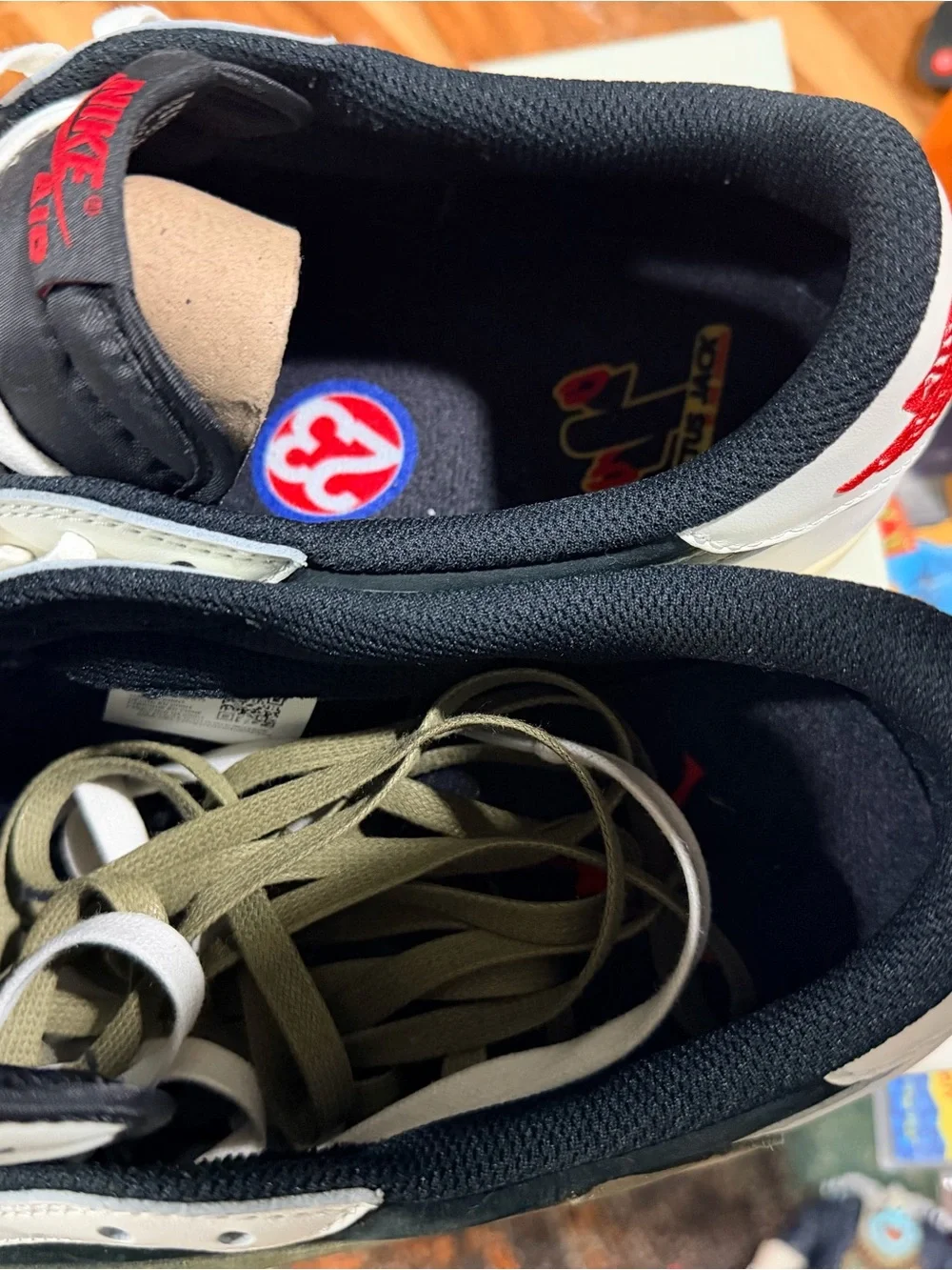 Men’s Low-Top Sneakers in Black, White & Olive Drab